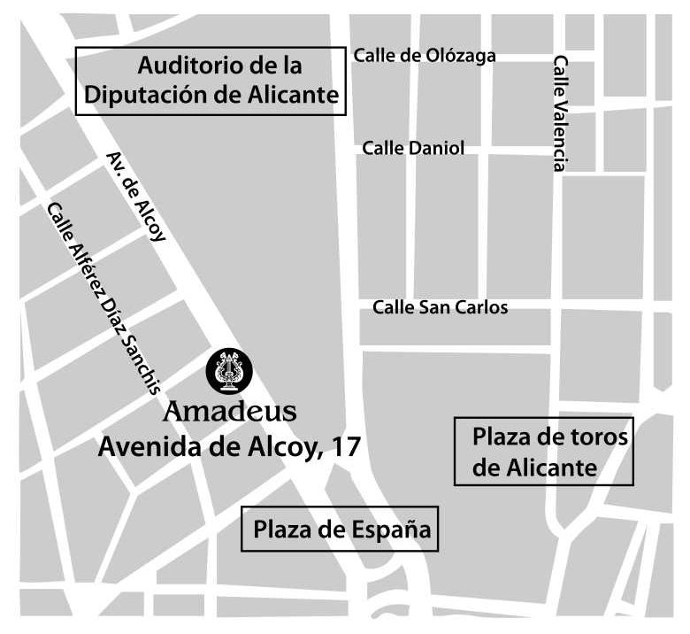 Plano Amadeus Escuela de Música Alicante